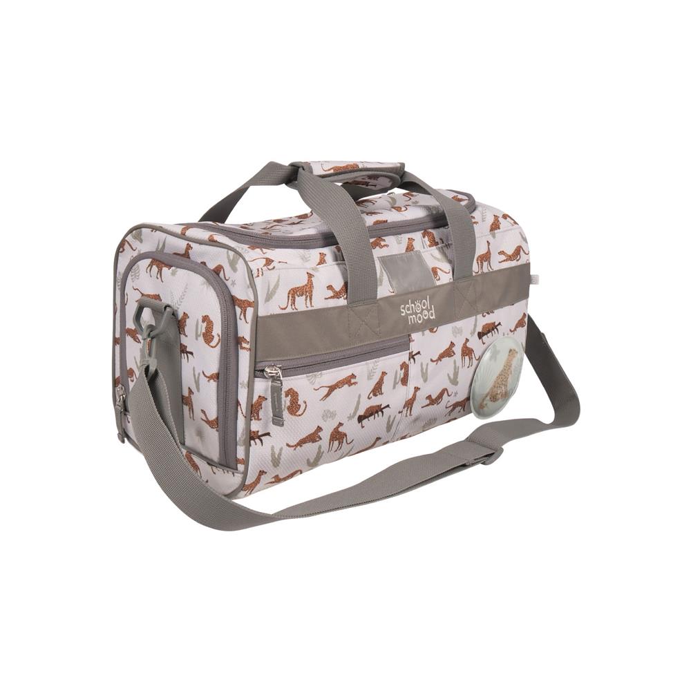 School-Mood Sporttasche Leopard (Nordic Collection) Schwimmtasche 18L mit Nassfach