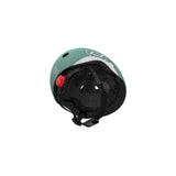 Scoot & Ride Kinderhelm Größe XXS-S (45-51 cm) reflective forest - Schutzhelm mit LED-Licht
