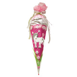 Roth Schultüte-Bastelset, Einhorn, 68cm, eckig, Rot(h)-Spitze, Kreppverschluss