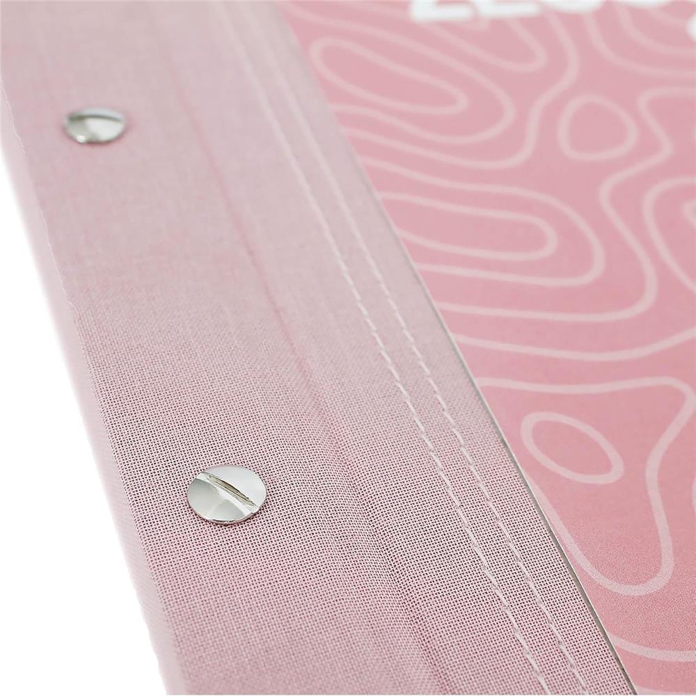 Roth Zeugnismappe Pattern mit Buchschrauben Dusty Rose, mit 12 A4 Klarsichthüllen, im Buchleineinband