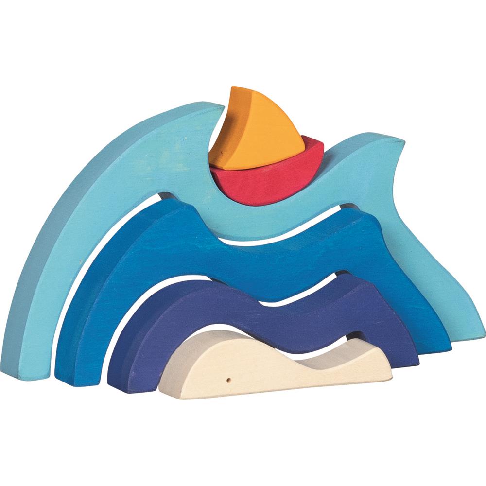 goki Puzzle Mein Schifflein auf dem Meer – Holzspielzeug, für Kinder ab 2 Jahren