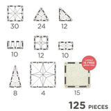 Cleverclixx Inventive Pack Intense 110 Teile + 15 GRATIS mit Glitzereffekt Limitierte Jubiläums Edition, Magnetspielzeug