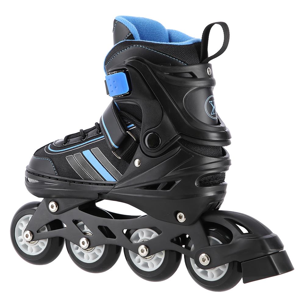 NILS EXTREME NH18191 2in1 Inliner Schlittschuhe Kinder Gr. 34-38, Schwarz-Blau, verstellbar