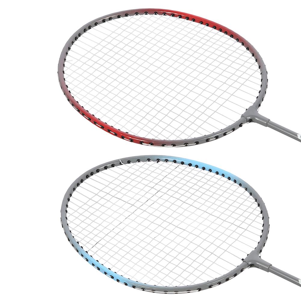 NILS Badminton Set, 2 Schläger mit Federball, Freizeit Outdoor Garten Sport