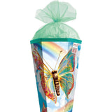 Roth Schultüte Rainbow Butterfly, 85cm, eckig, Rot(h)-Spitze, Tüllverschluss