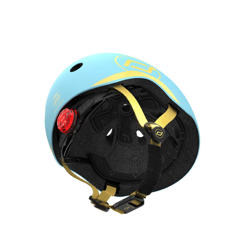 Scoot & Ride Kinderhelm Größe XXS-S (45-51 cm) blueberry - Schutzhelm mit LED-Licht