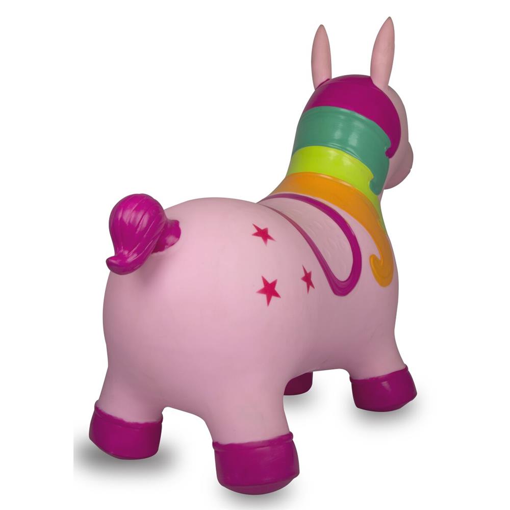 Jamara Hüpftier Einhorn, bunt, Hüpfspielzeug mit Luftpumpe