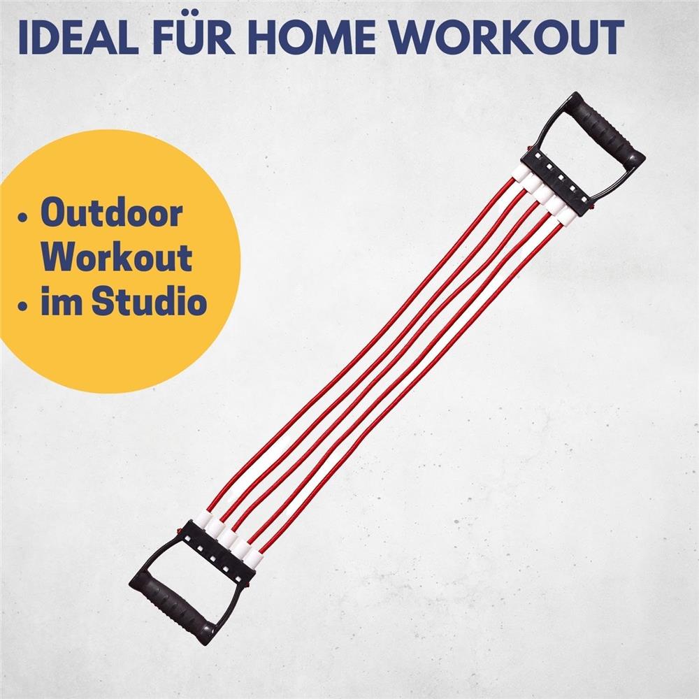 Best Sporting Expander Fitness 15 kg Widerstandsbänder 5 Zugseile rot