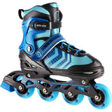 NILS EXTREME NH18192A 4in1 Inliner Schlittschuhe Rollschuhe Gr. 29-33, Schwarz-Blau, verstellbar