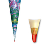 Roth Schultüte Magische Einhornreiterin, 70cm, rund, Rot(h)-Spitze, Filzverschluss