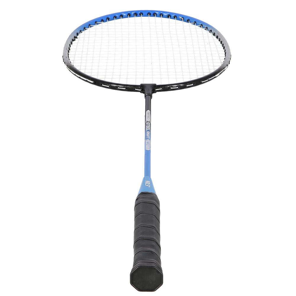 NILS Badminton Set mit Netz, 2 Schlägern und 3 Federbällen, Outdoor Garten Freizeit