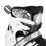 NILS EXTREME NH10905 4in1 LED Inliner Schlittschuhe Rollschuhe Gr. 31-34, Weiß, verstellbar