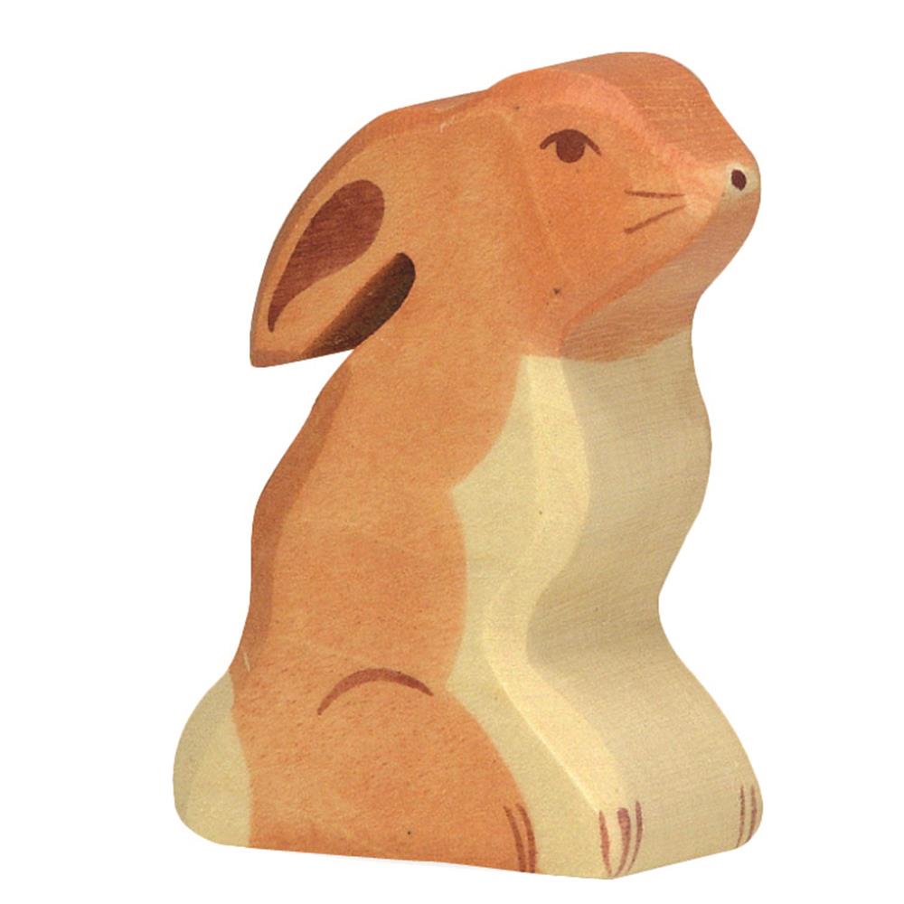 Holztiger Holzfigur - Hase, sitzend, Holzspielzeug, ab 3 Jahren