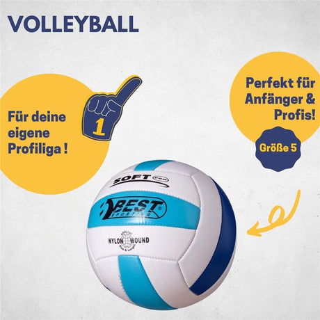 Best Sporting Volleyball Gr.5 weiß/blau Kunstleder Softball