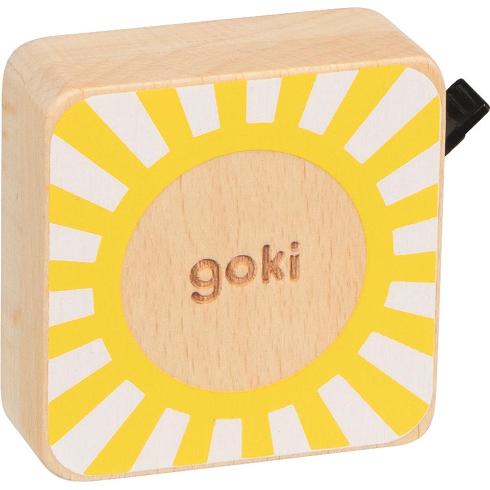 goki Ausziehbares Holz-Maßband – Holzspielzeug, Lernspielzeug für Kinder ab 3 Jahren