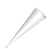 Roth Schultüte-Rohling/Basteltüte, weiß, 70cm, rund, Rot(h)-Spitze, ohne Verschluss