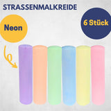 Best Sporting Straßenmalkreide NEON 6 Stück wasserlöslich Kinder Erwachsene