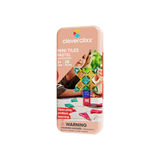 Cleverclixx Mini Tiles Pack Pastellfarben 28 Teile, kompaktes Design für unterwegs ToGo, inklusive Aufbewahrungsbox, Magnetspielzeug
