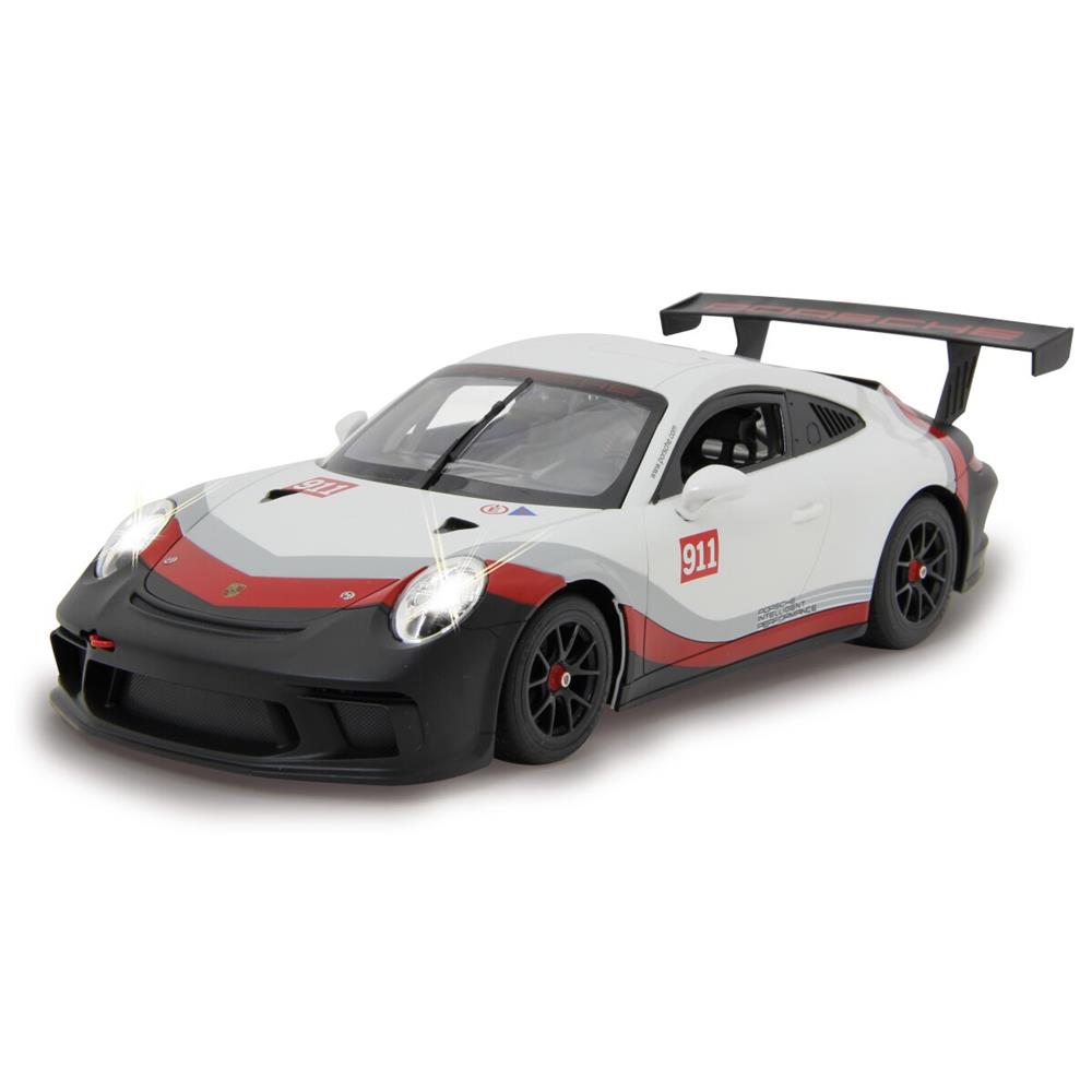 Jamara Porsche 911 GT3 Cup 1:14 weiß 2,4GHz Ferngesteuertes Auto mit LED Fahrlicht