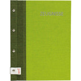 Roth Zeugnismappe Bicolor Olive-Green, mit 12 A4 Klarsichthüllen, im Buchleineinband
