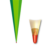Roth Schultüte-Rohling/Basteltüte, grün, 85cm, eckig, Rot(h)-Spitze, ohne Verschluss