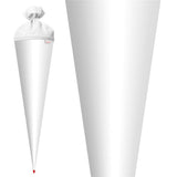 Roth Schultüte-Rohling/Basteltüte, weiß, 70cm, rund, Rot(h)-Spitze, mit Filzverschluss