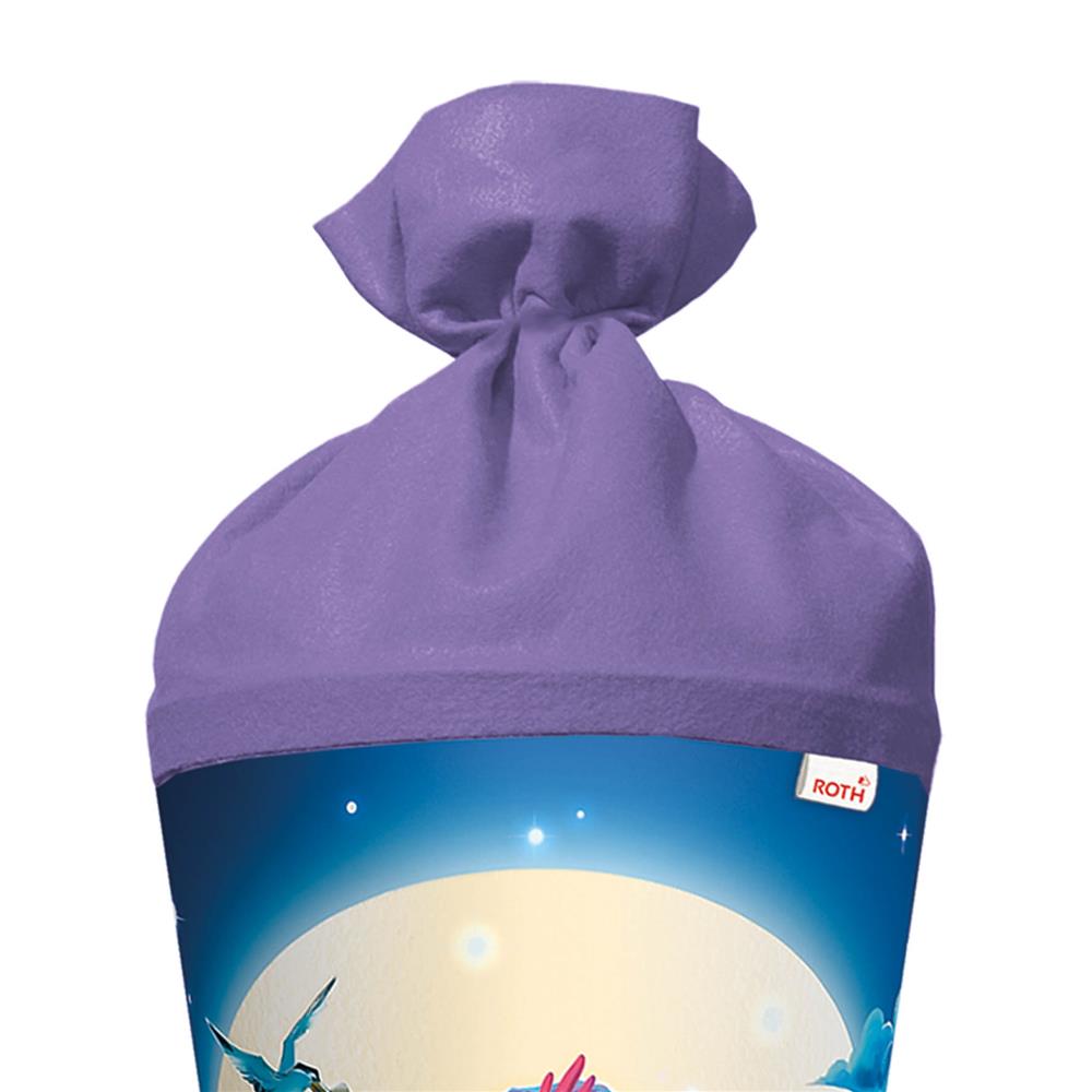 Roth Schultüte Magische Meerjungfrau, 70cm, rund, Rot(h)-Spitze, Filzverschluss, Folieneffekt