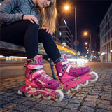 NILS EXTREME NA1055 BLAZE Inlineskates Inliner Kinder Gr. 31-34, Rosa, größenverstellbar
