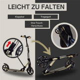 Best Sporting Cityroller 205 mm klappbar, Schwarz-Gold