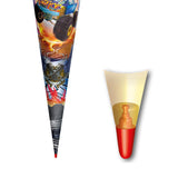 Roth Schultüte Monstertruck Fire, 70cm, rund, Rot(h)-Spitze, Filzverschluss, Folieneffekt