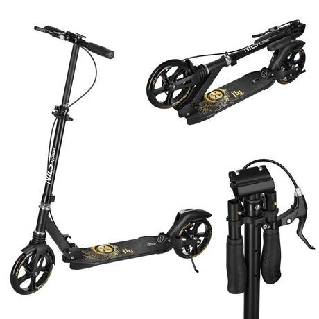 NILS EXTREME HM800 FLY GOLD Scooter, Freizeitroller, ABEC-11, Scheibenbremse, bis 100 kg