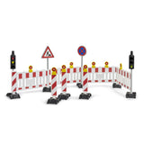 Bruder 62009 - Zubehör: Verkehrssicherungsset mit Ampeln, Baustellenabsperrung