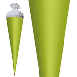 Roth Schultüte-Rohling/Basteltüte, maigrün, 70cm, rund, Rot(h)-Spitze, mit Filzverschluss (weiß)