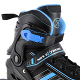 NILS EXTREME NH18191 2in1 Inliner Schlittschuhe Gr. 39-43, Schwarz-Blau, verstellbar