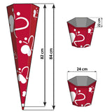 Roth Schultüte-Rohling/Basteltüte, grün mit weißen Punkten, 85cm, eckig, Rot(h)-Spitze, mit Tüllverschluss (weiß)