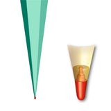 Roth Schultüte-Rohling/Basteltüte, mint, 85cm, eckig, Rot(h)-Spitze, mit Tüllverschluss