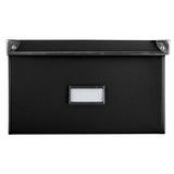 Idena Aufbewahrungsbox mit Deckel und Beschriftungsfeld, schwarz