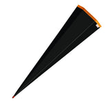 Roth Schultüte-Rohling/Basteltüte, schwarz, 85cm, eckig, Rot(h)-Spitze, ohne Verschluss