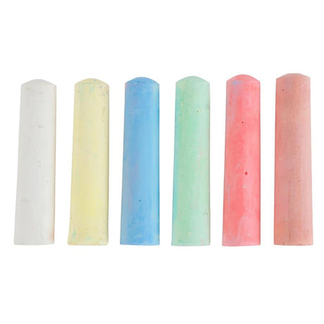 Idena Jumbo Straßenmalkreide – 6 extra dicke Stangen à ca. 11 cm in leuchtenden Farben