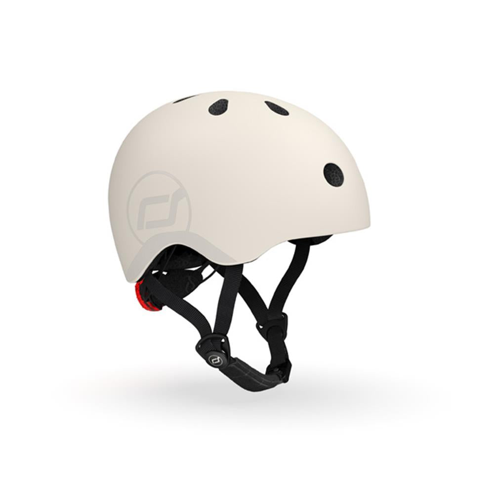 Scoot & Ride Kinderhelm Größe S-M (51-55 cm) ash - Schutzhelm mit LED-Licht