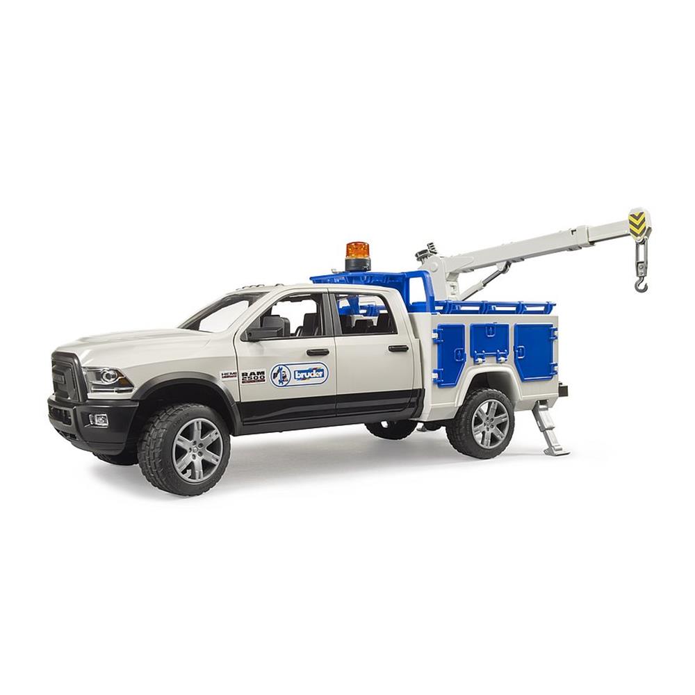 Bruder 02509 - RAM 2500 Service Truck mit Kran und Rundumleuchte