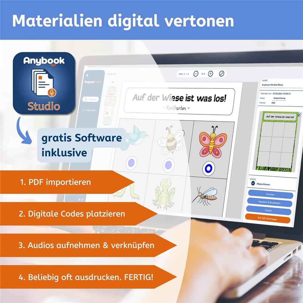 Anybook Pro Starterset „Zeig es, sag es!“ – Bildwörterbuch & Audiostift