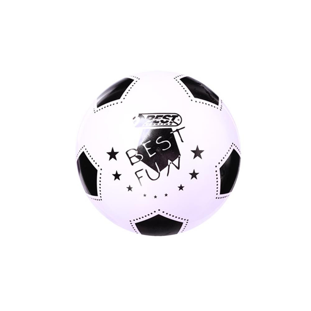Best Sporting PVC Ball FUN 22cm weiß/schwarz Kinder leichter Spielball Fußball unaufgepumpt