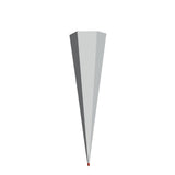 Roth Schultüte-Rohling/Basteltüte, grau, 85cm, eckig, Rot(h)-Spitze, ohne Verschluss