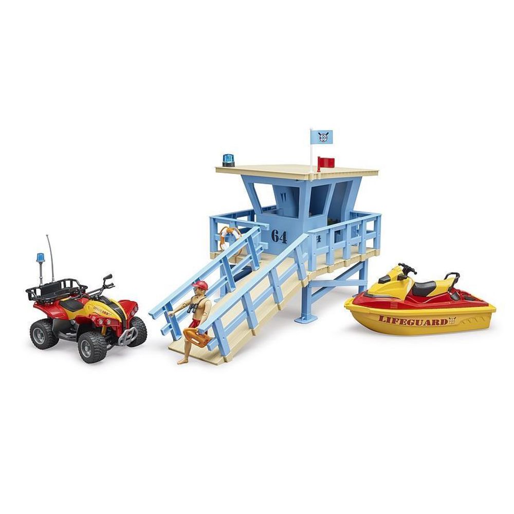 Bruder 62785 - bworld Life Guard mit Stand Up Paddle