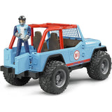 Bruder 02541 - Jeep Cross Country Racer blau mit Rennfahrer