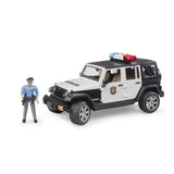 Bruder 02526 - Jeep Wrangler Rubicon Unlimited Polizeifahrzeug mit Polizist und Ausstattung
