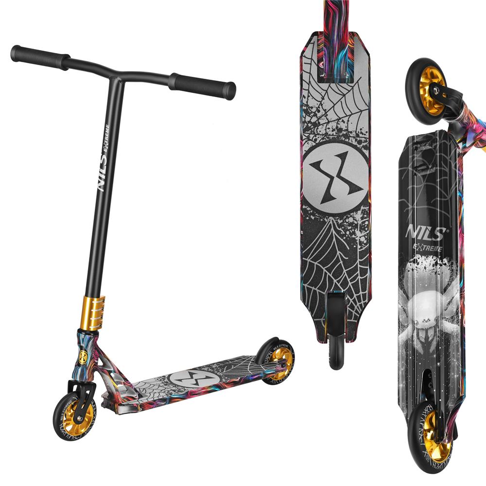 NILS EXTREME HS221 SPIDER Stunt Scooter, Freestyle Roller, ABEC-9, bis 100 kg