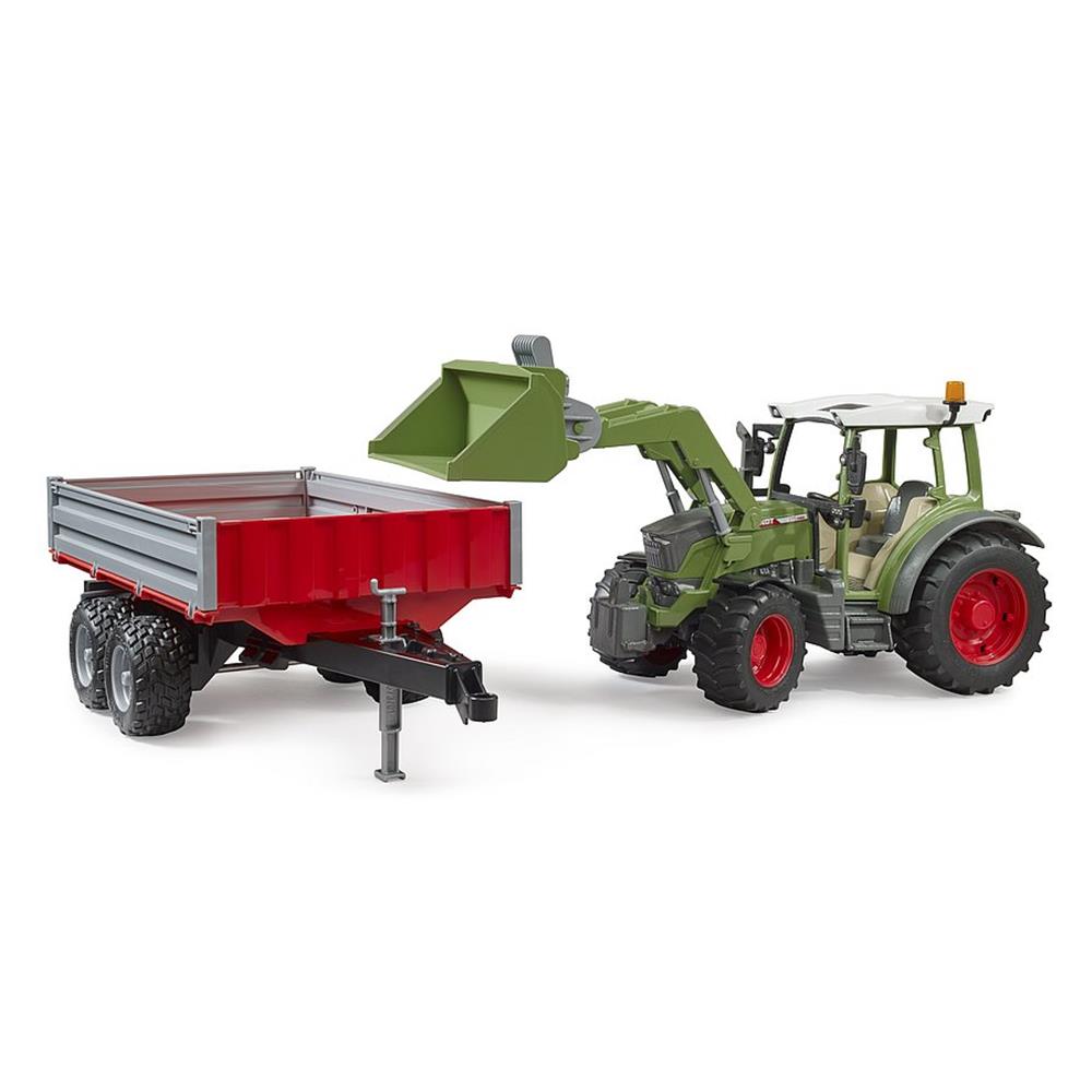 Bruder 02182 - Fendt Vario 211 mit Frontlader und Bordwandanhänger