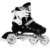 NILS EXTREME NH10905 4in1 Inliner Schlittschuhe Rollschuhe Gr. 39-42, Schwarz, verstellbar